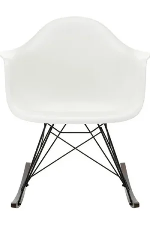 Hoge Kwaliteit Eames Plastic Armchair RAR schommelstoel zwart donker esdoorn