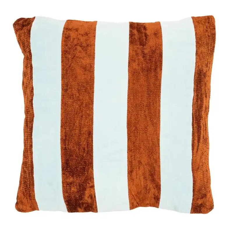 Beperkte Voorraad By Boo Kussen Stripey 45x45 cm - Lichtblauw / caramel