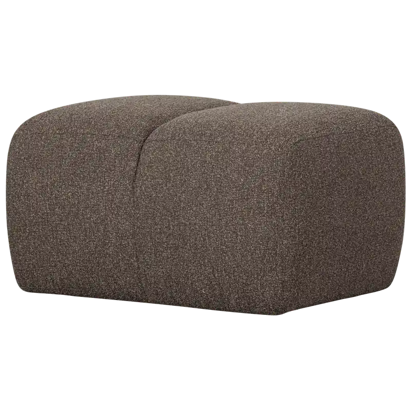 Woood Mojo poef 45x84x64cm boucle bruin melange Uitverkoop