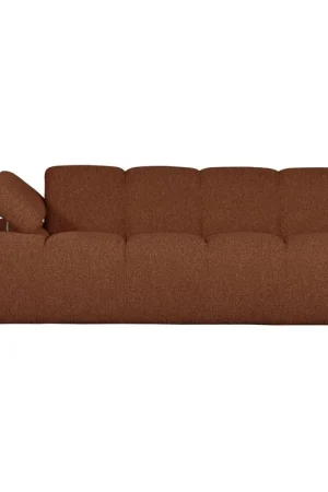 Aanbieding WOOOD Mojo 2-zits bank arm links bouclé Roestbruin Melange