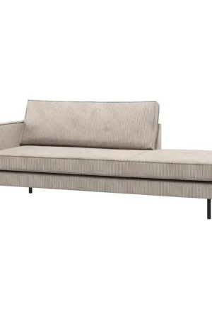 Aanbieding WOOOD Rodeo daybed links ribstof Ecru