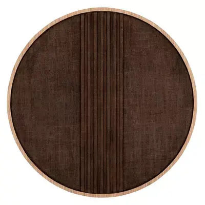 Shop Nu MUST Living Wall panel Organic Minimalist small,Ø71x4 cm, jute